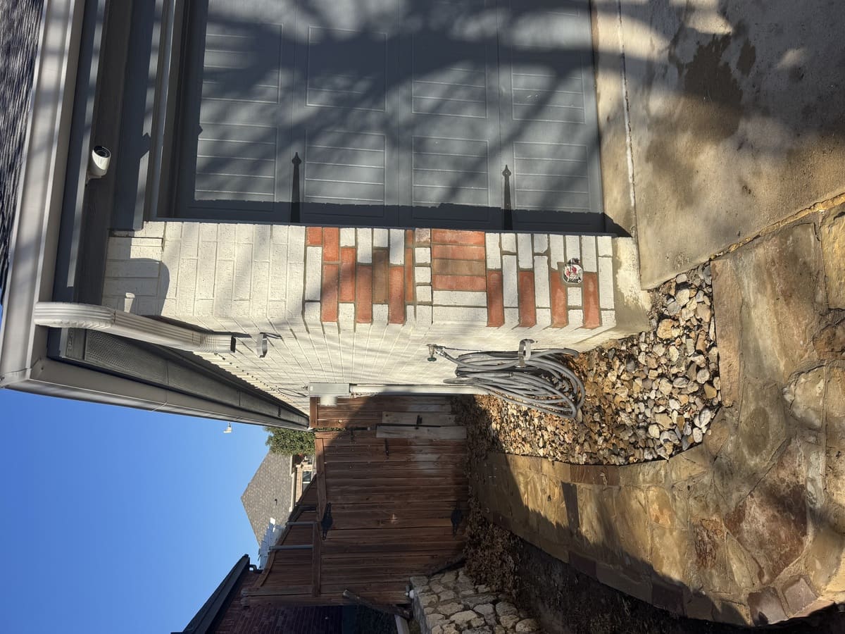 New brick replaced during staining restoration White Settlement TX